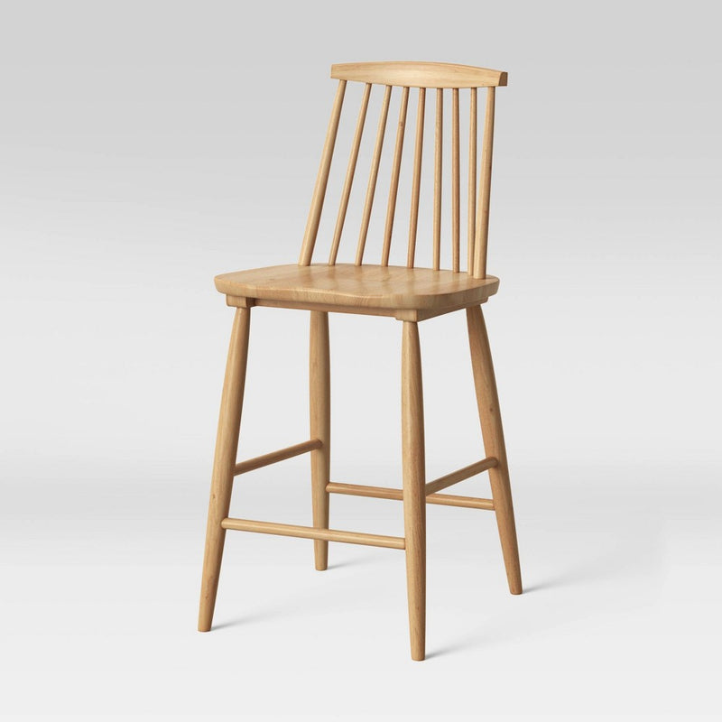 Harwich High Back Windsor Counter Height Barstool Wood Tone Natural - Threshold (LOCAL PICKUP ONLY)