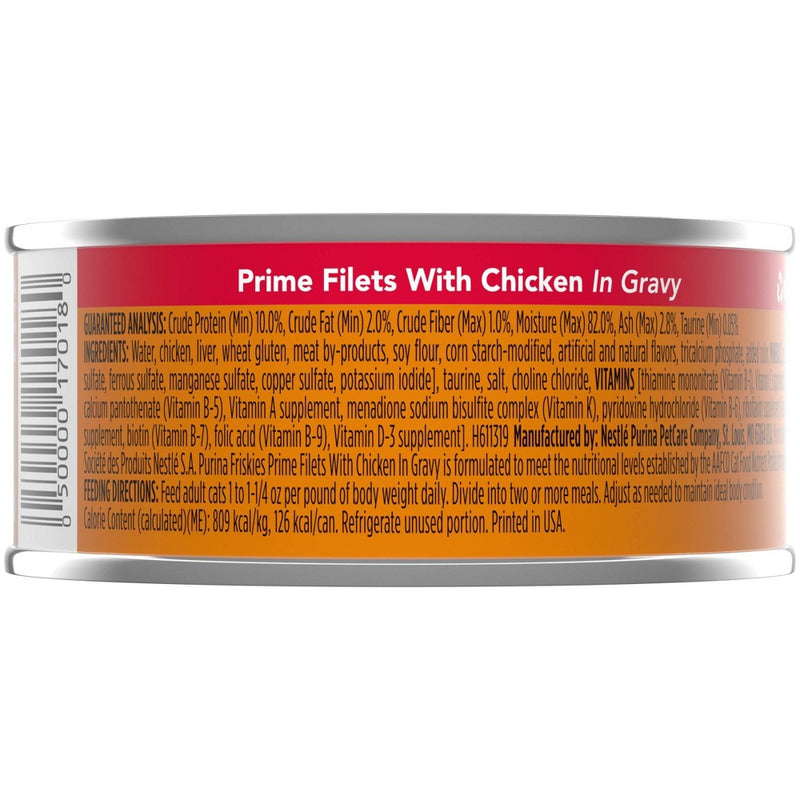 Purina Friskies Prime Filets Wet Cat Food with Chicken In Gravy - 5.5oz