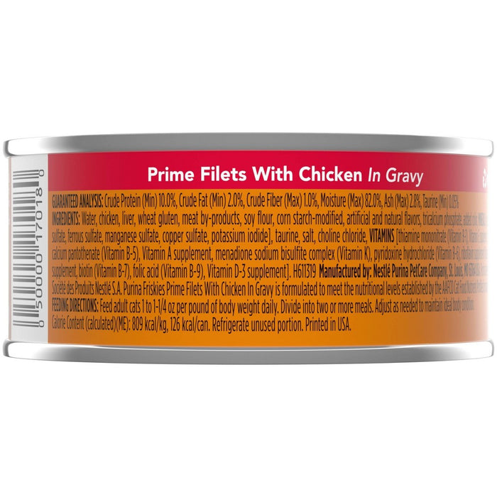 Purina Friskies Prime Filets Wet Cat Food with Chicken In Gravy - 5.5oz