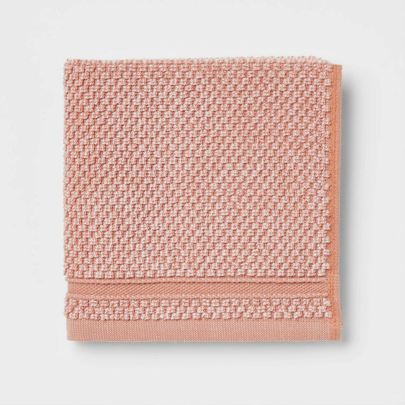 4pk Performance Texture Washcloth Set Clay - Threshold