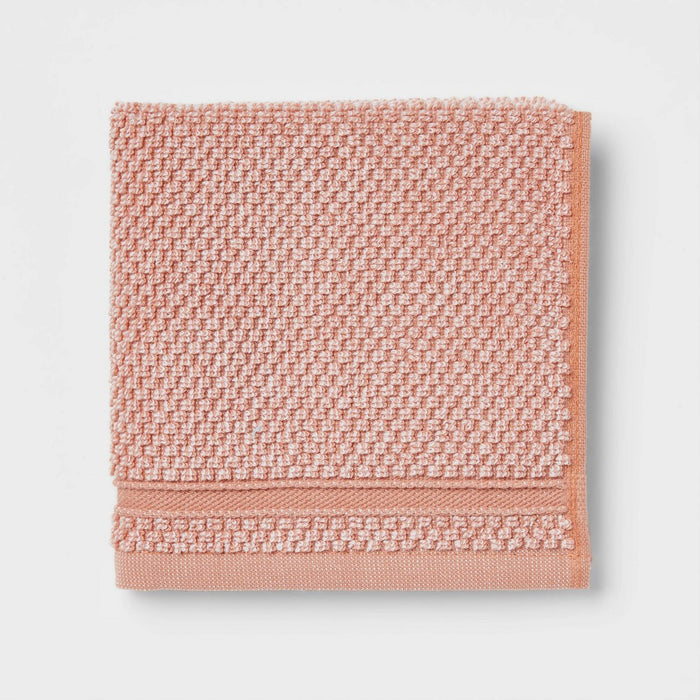 4pk Performance Texture Washcloth Set Clay - Threshold