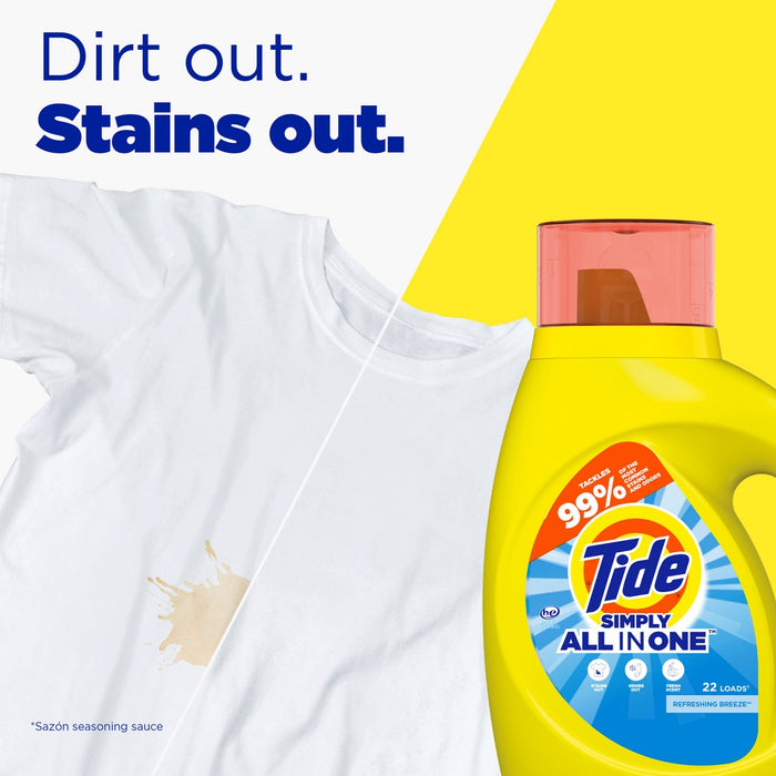 Tide Clean & Fresh Simply Refreshing Breeze HE Compatible Liquid Laundry Detergent Soap - 84 fl oz