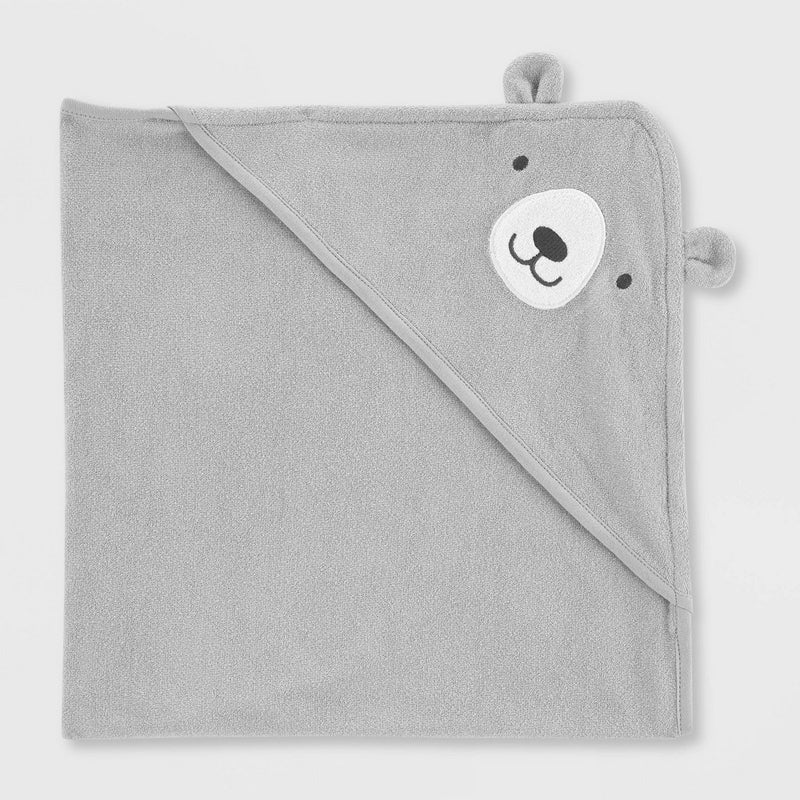 Carter's Just One You Baby Bear Hooded Bath Towel - Gray