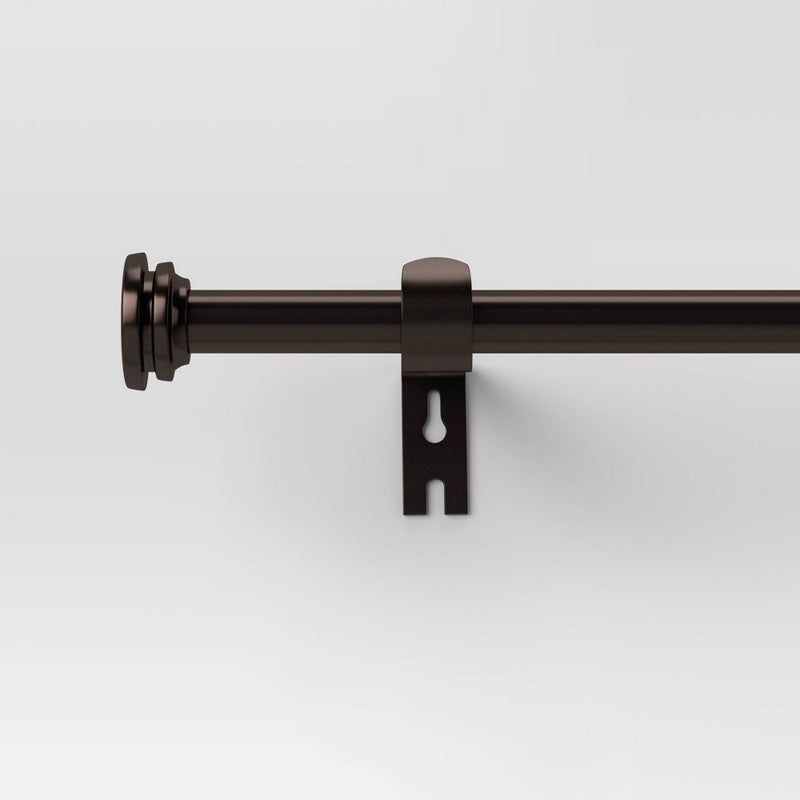 48"-84" Painted Curtain Rod Endcap Brown - Room Essentials (LOCAL PICKUP ONLY)