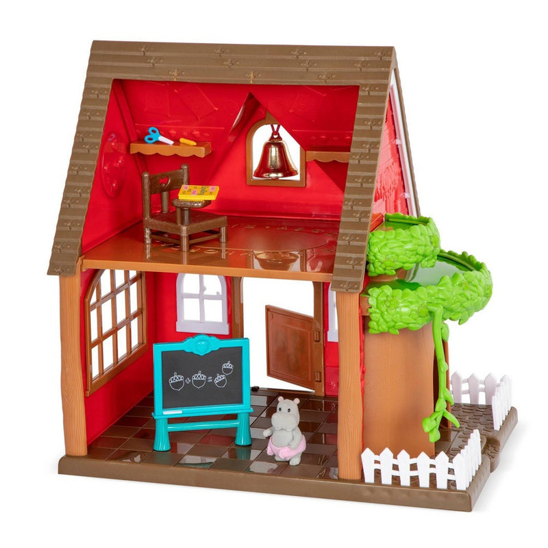 Li'l Woodzeez Toy School 8pc Woodland Schoolhouse Playset