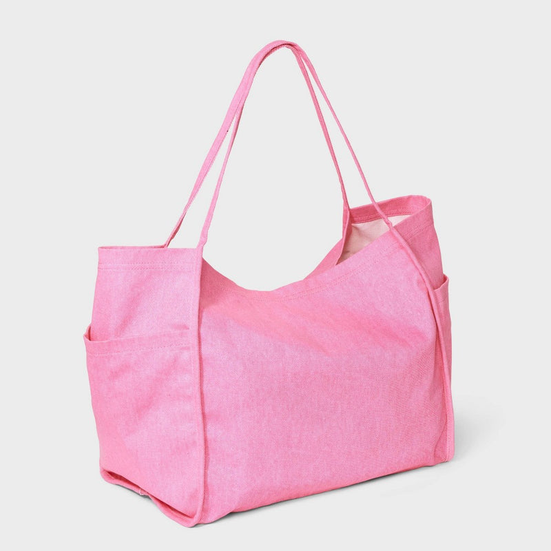 Large Tote Handbag - Wild Fable Pink Denim