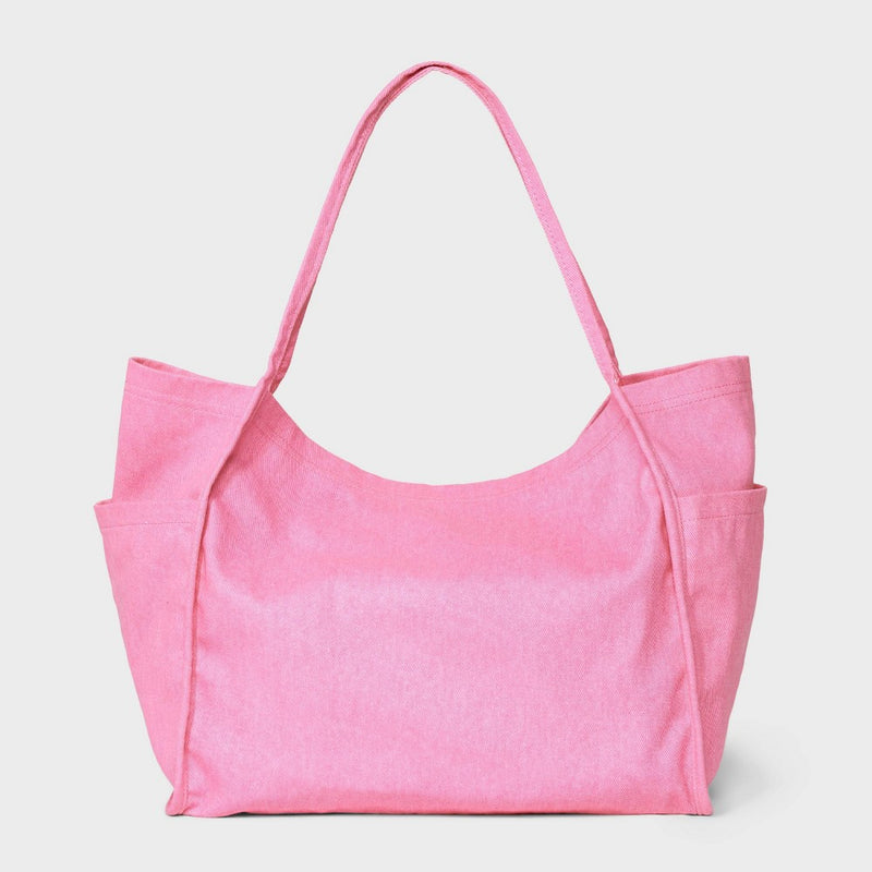 Large Tote Handbag - Wild Fable Pink Denim