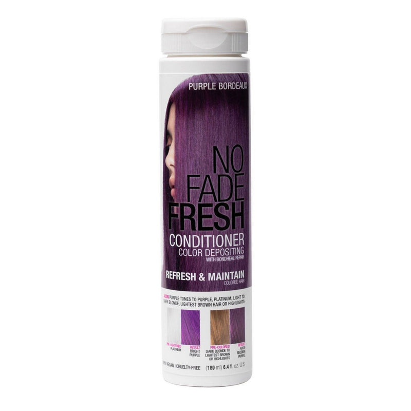 No Fade Fresh Color Depositing Semi Permanent Hair Color Conditioner with BondHeal Repair - Purple - 6.4 fl oz