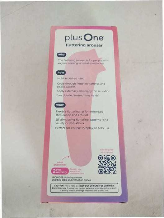 plusOne Fluttering Arouser  Waterproof Clitoral Stimulator 843445029553