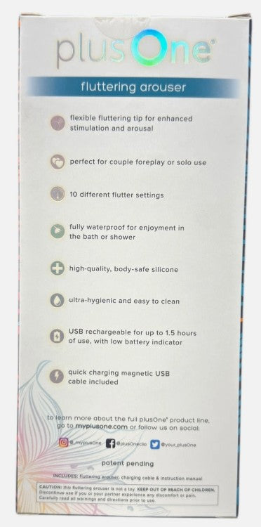 plusOne Fluttering Arouser  Waterproof Clitoral Stimulator