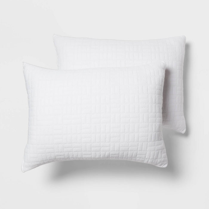 Standard/Queen 2pk Plush Knit Bed Pillows White - Room Essentials (LOCAL PICKUP ONLY)
