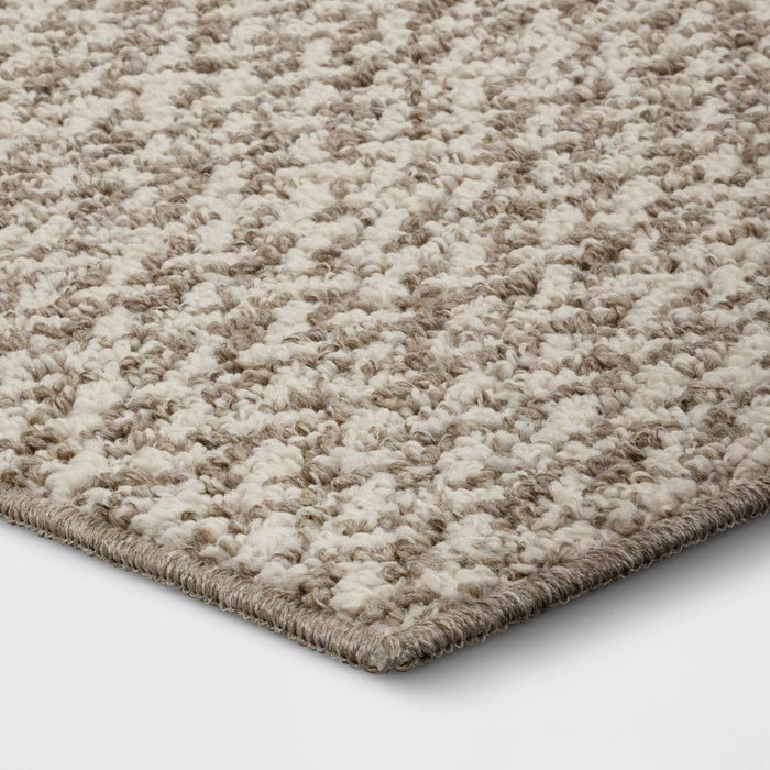 2'x7' Washable Weave Herringbone Runner Rug Cream - Threshold