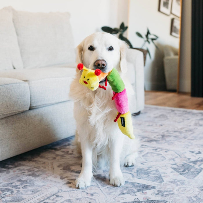 ZippyPaws Caterpillar Dog Toy - Yellow