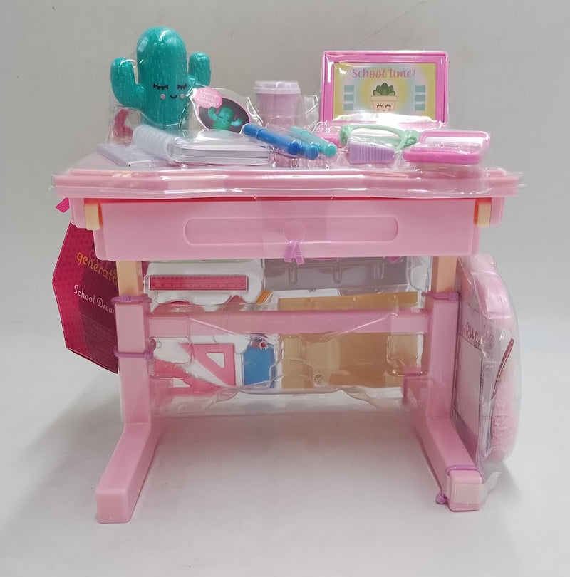 Our Generation School Dreams Modern Desk with Tilt Top Accessory Set for 18" Dolls