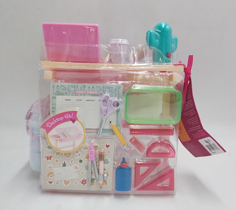 Our Generation School Dreams Modern Desk with Tilt Top Accessory Set for 18" Dolls