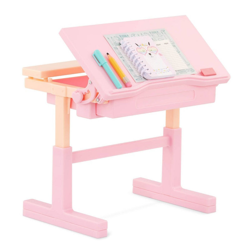 Our Generation School Dreams Modern Desk with Tilt Top Accessory Set for 18" Dolls