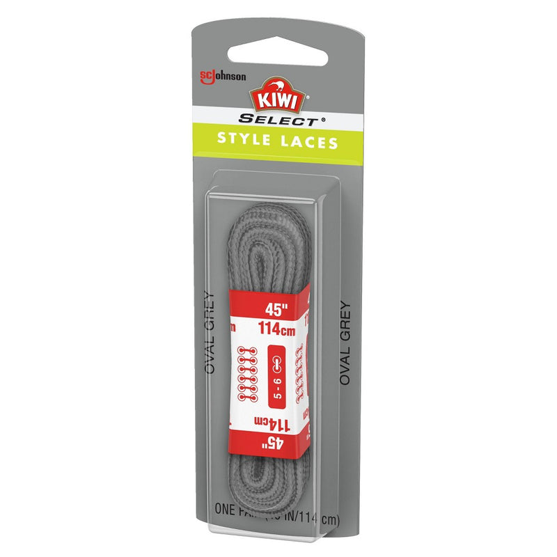 KIWI Select Style Oval Laces - Gray 45in