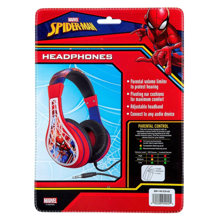eKids Spider-Man Wired Over-Ear Headphones - Red