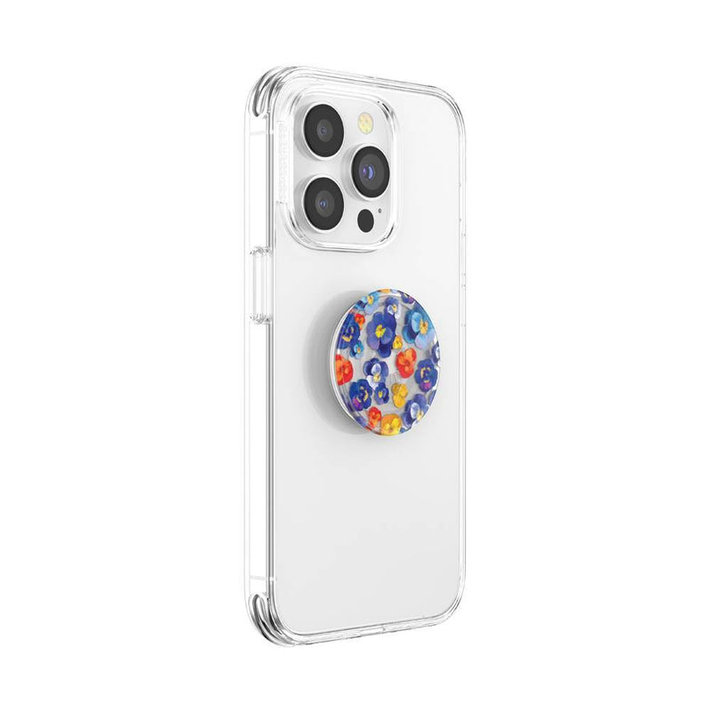 PopSockets PlantCore Translucent Cell Phone Grip & Stand - Pansy Raid