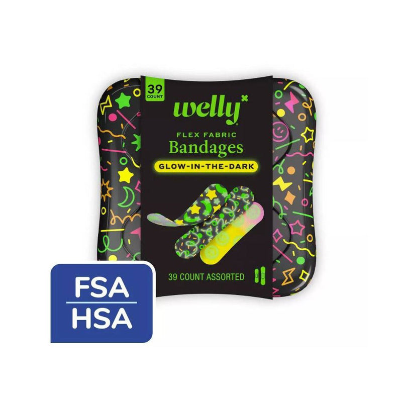 Welly Glow-in-the-Dark Bandages - 39ct