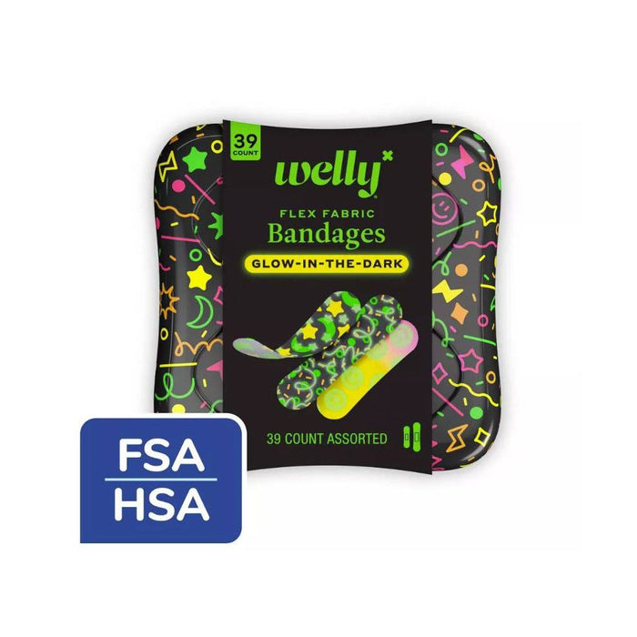 Welly Glow-in-the-Dark Bandages - 39ct