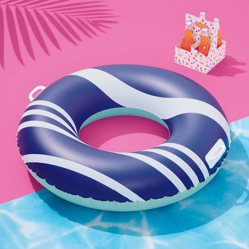 36" Inflatable Swim Tube Blue/White - Sun Squad