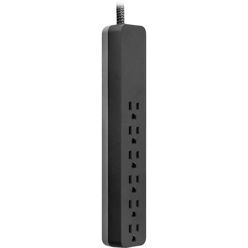 GE 6-Outlet Surge Protector 1560J 10' Braided Cord Black