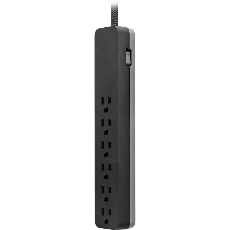 GE 6-Outlet Surge Protector 1560J 10' Braided Cord Black