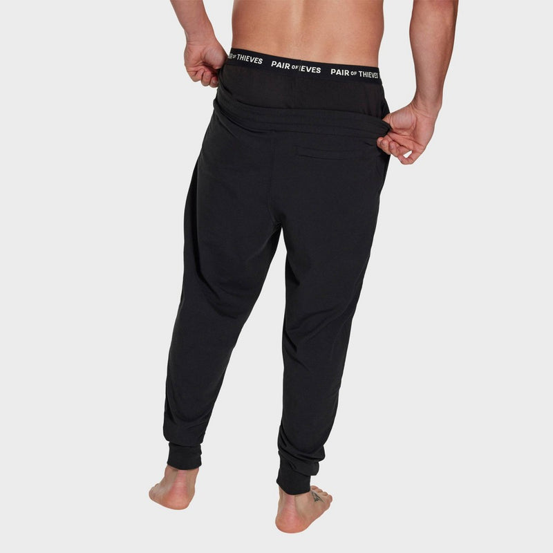 Pair of Thieves Men's Super Soft Boxer Shorts - Black M: Cotton & Viscose Blend, Mid Rise, Opaque