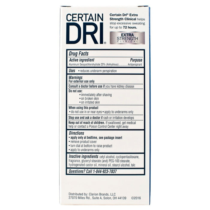 Certain Dri Extra Strength Clinical Solid Antiperspirant - 1.7oz
