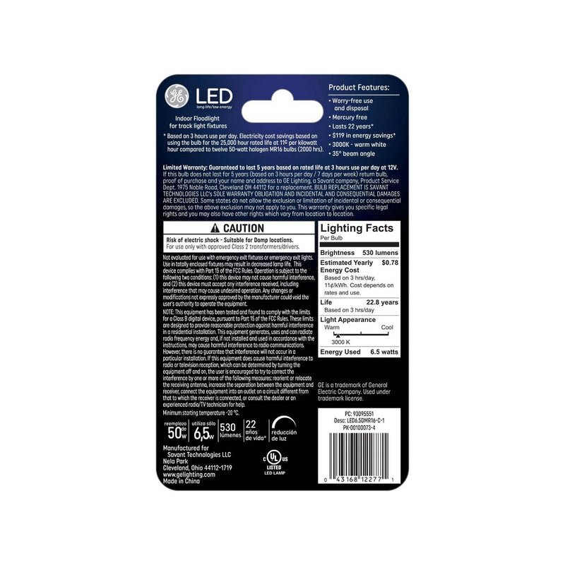 GE SW MR16 LED Light Bulb White
