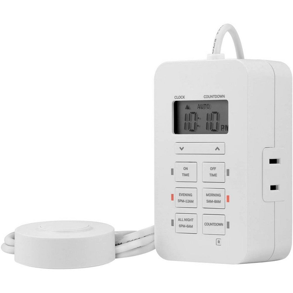 myTouchSmart Digital Dimmable Timer Polarized 2-Outlets Presets On/Off ...