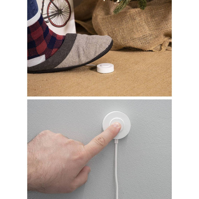 myTouchSmart Digital Dimmable Timer Polarized 2-Outlets Presets On/Off Tether White