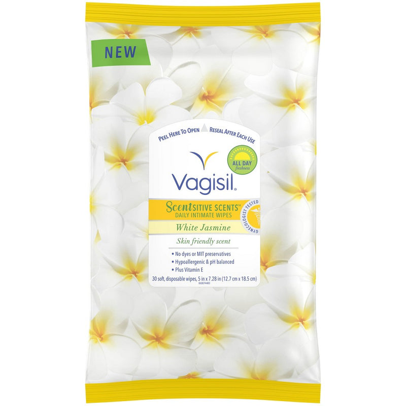 Vagisil Scentsitive Scents White Jasmine Feminine Wipes - 30ct