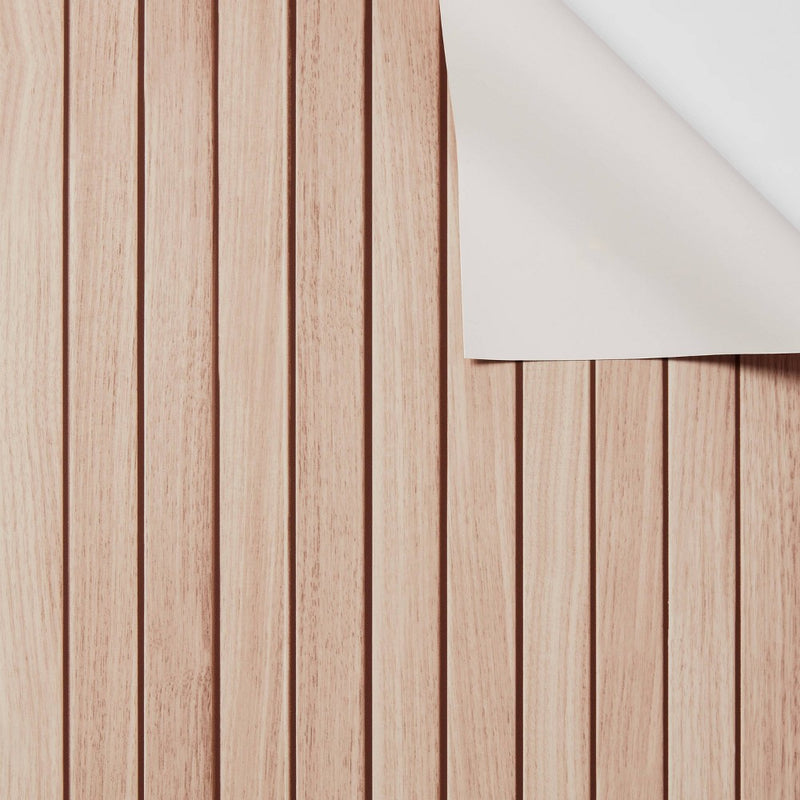 Slatted Wood Wallpaper White Oak - Threshold