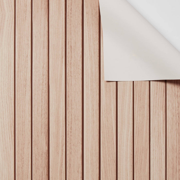 Slatted Wood Wallpaper White Oak - Threshold