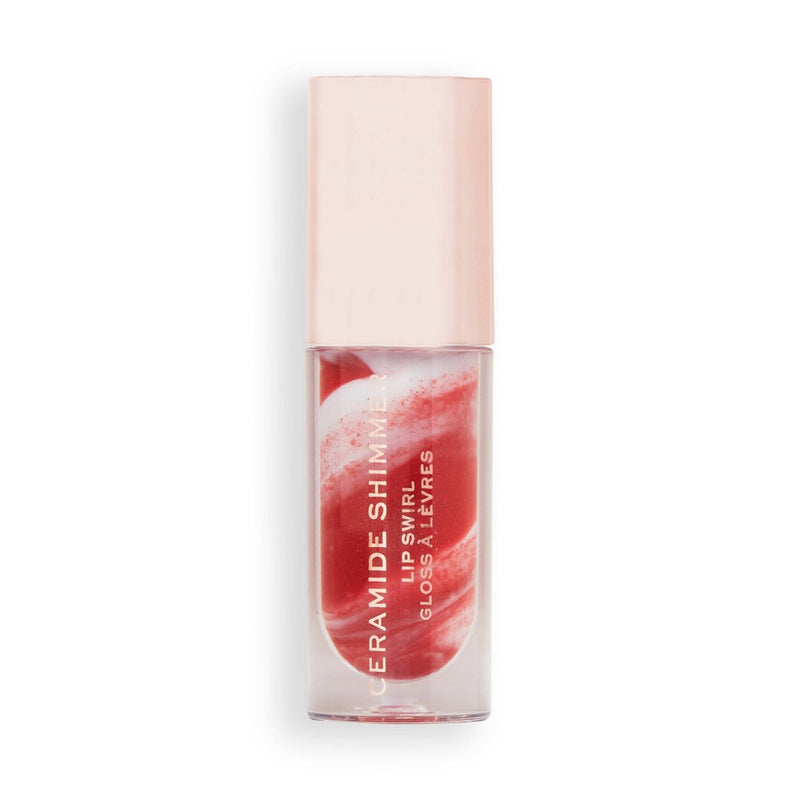 Makeup Revolution Allure Ceramide Shimmer Lip - Swirl Out Out Red - 0.15oz