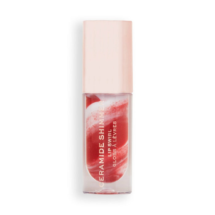 Makeup Revolution Allure Ceramide Shimmer Lip - Swirl Out Out Red - 0.15oz