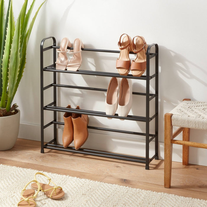 Small Space Metal Shoe Rack Black - Brightroom (LOCAL PICKUP ONLY)
