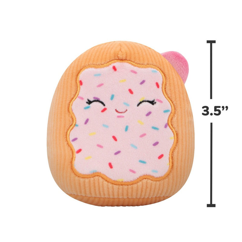 Squishmallows 3.5" Fresa The Toaster Pastry Squeaky Plush Dog Toy