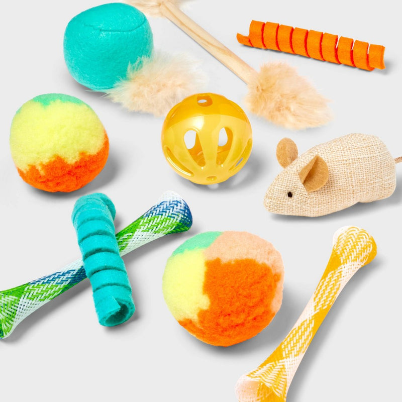 Multi Cat Toy Set - 10pk - Boots & Barkley
