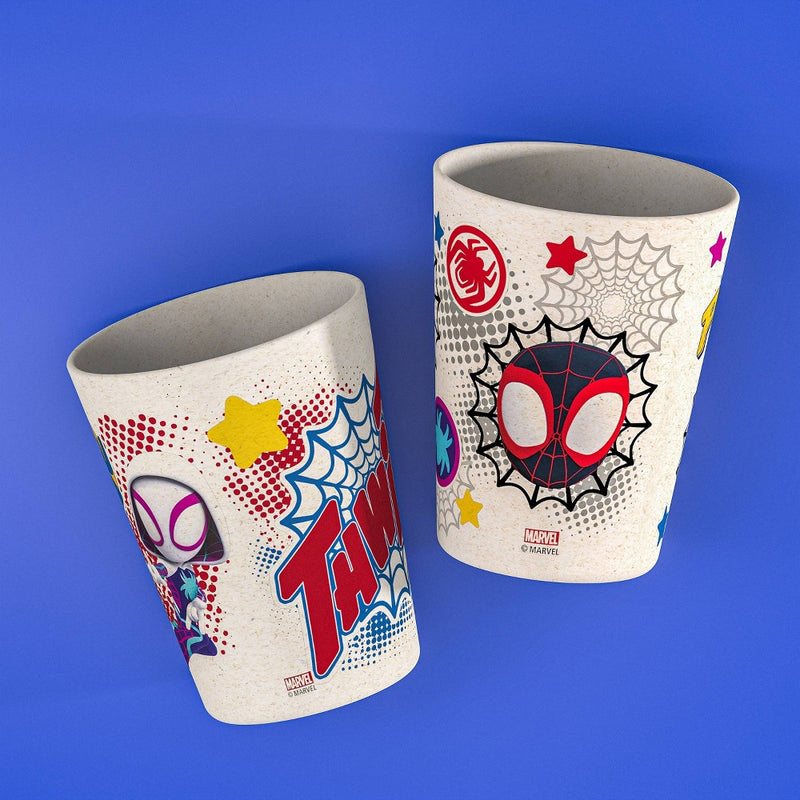 Zak Designs 2pk 10 fl oz Spidey and His Amazing Friends Melamine Tumblers Cream/Red