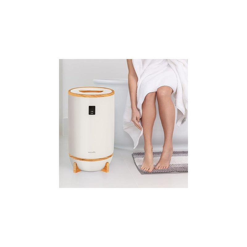 SereneLife Single Touch Towel Warmer with Aromatherapy, LED Ring, Large Blanket & Towel Heater, Gray (LOCAL PICKUP ONLY)