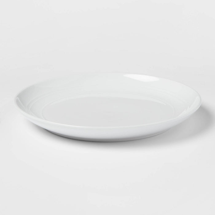 10" Stoneware Westfield Dinner Plate White - Threshold