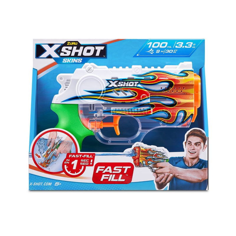 X-Shot Water Fast-Fill Skins Nano Water Blaster Toy - Inferno by ZURU