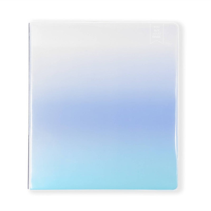 Yoobi Evolve 1" D-Ring Binder Printed Powder Blue Ombre