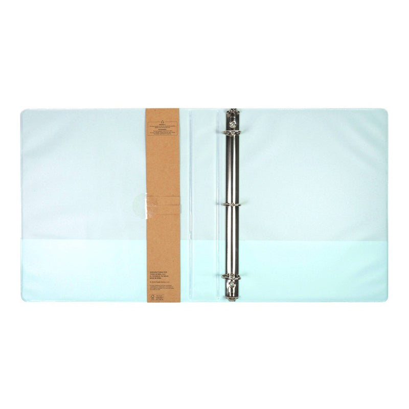 Yoobi Evolve 1" D-Ring Binder Printed Powder Blue Ombre