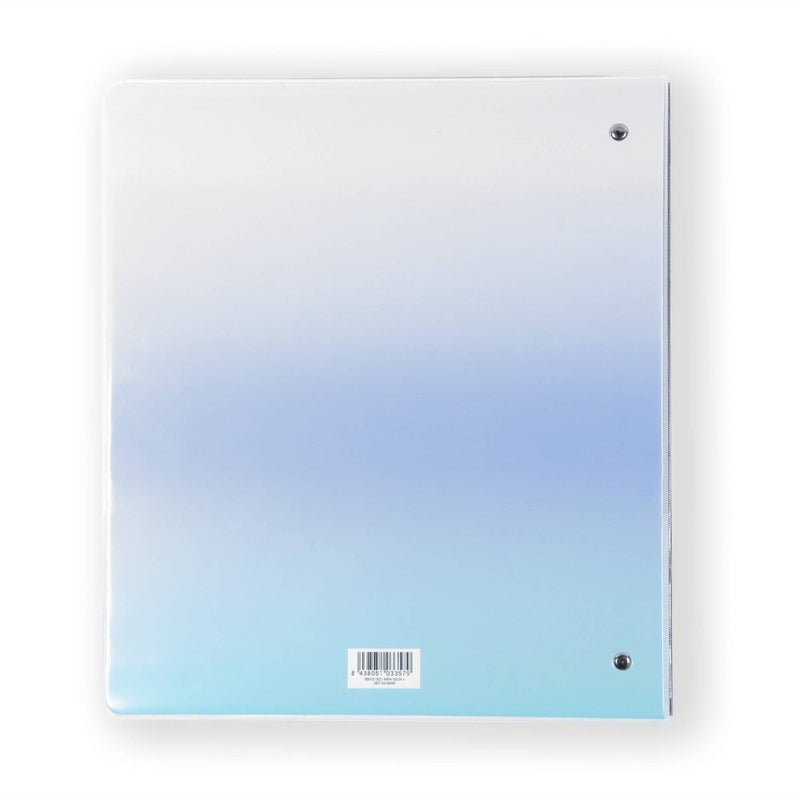 Yoobi Evolve 1" D-Ring Binder Printed Powder Blue Ombre