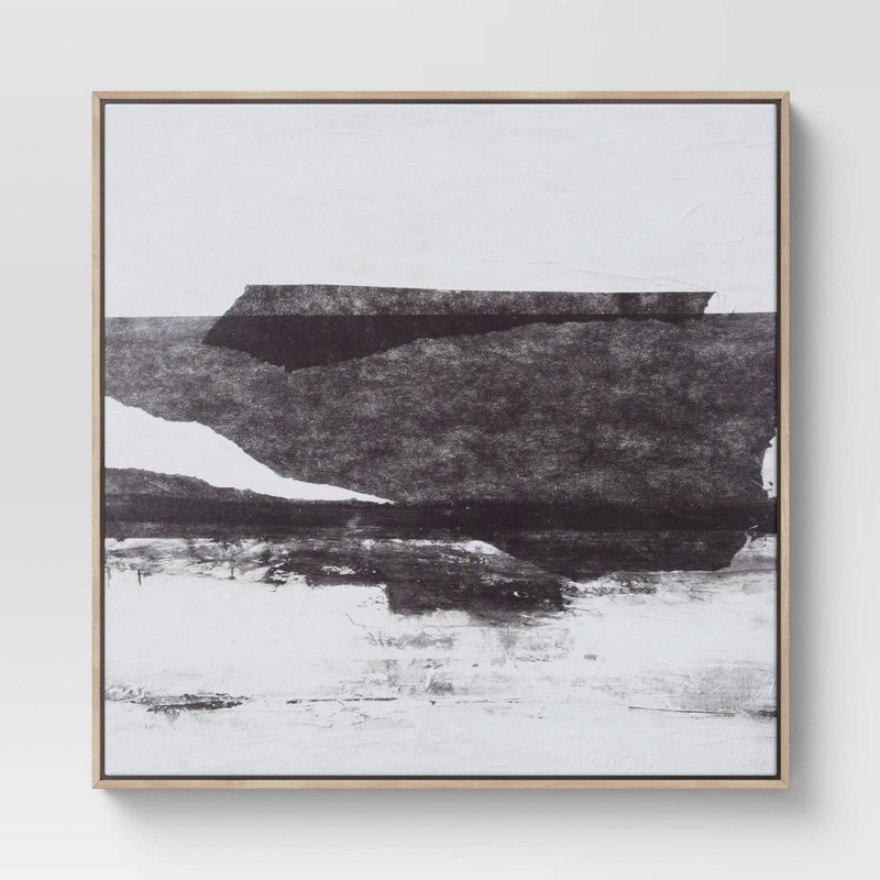 (Set of 2) 24" x 24" Framed Canvas Black - Threshold (LOCAL PICKUP ONLY)