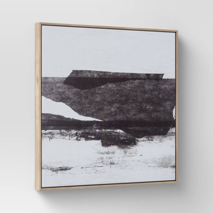 (Set of 2) 24" x 24" Framed Canvas Black - Threshold (LOCAL PICKUP ONLY)